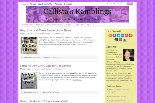 Lifestyle theme site design template sample