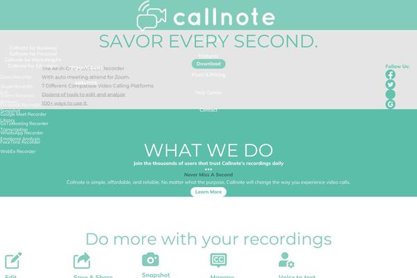 callnote.net site used Callnote
