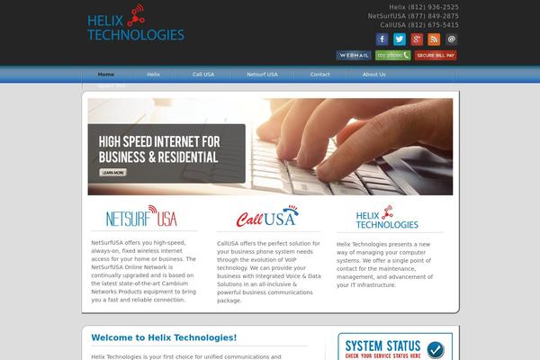 Helix theme site design template sample