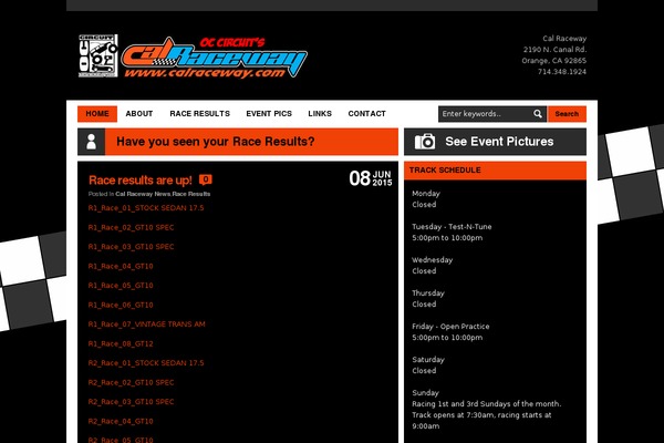 calraceway.com site used London Creative