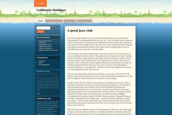 Beach theme site design template sample