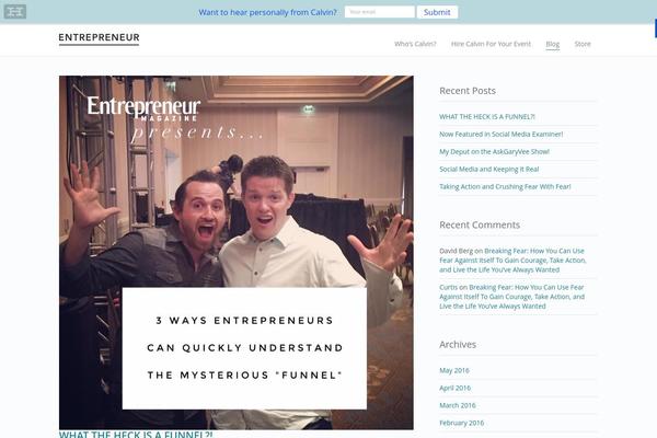 calvinwayman.com site used Entrepreneur