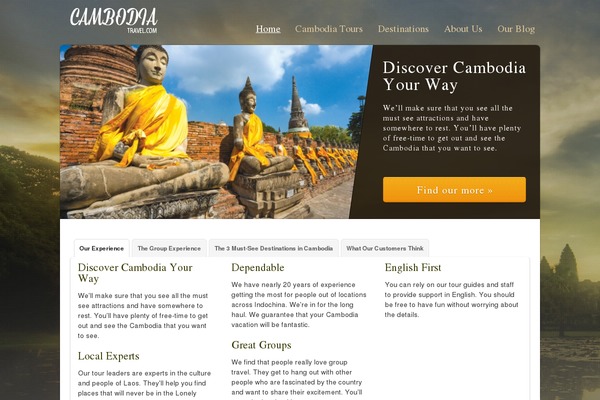 cambodiatravel.com site used Designplus