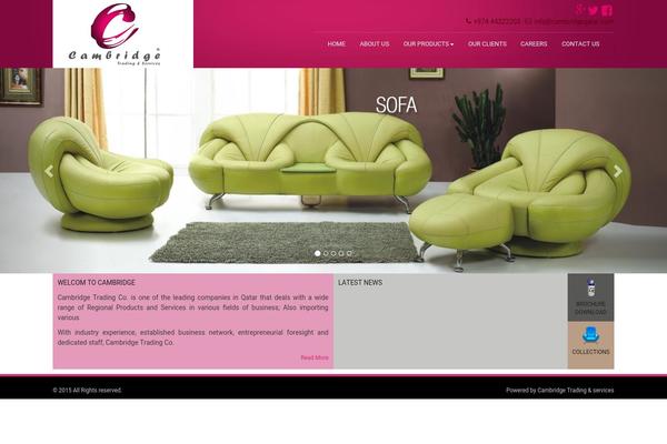 Cambridge theme site design template sample