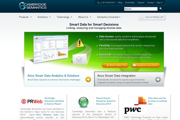 cambridgesemantics.com site used Csemantics