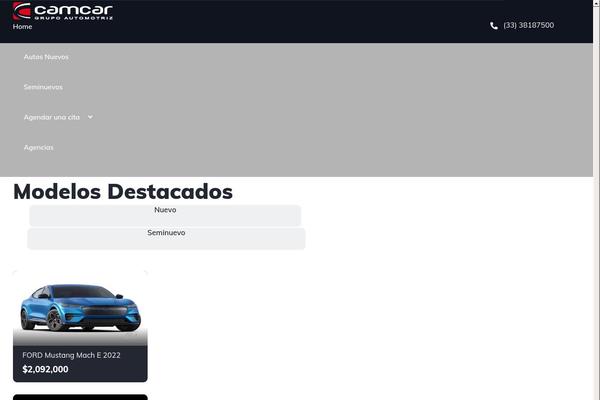 Vehica website example screenshot