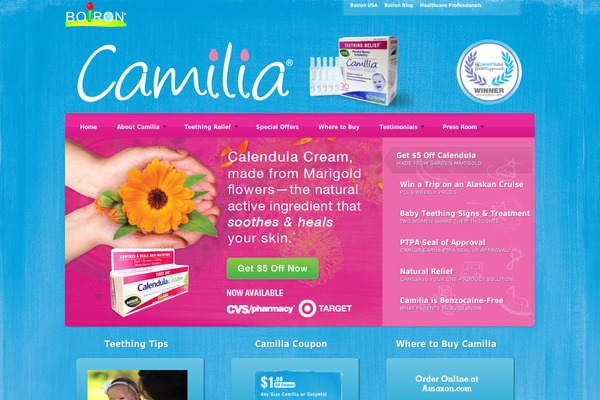 camiliateething.com site used Boiron