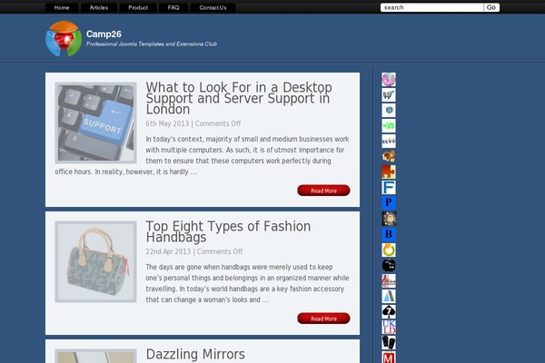 JustBlue theme site design template sample