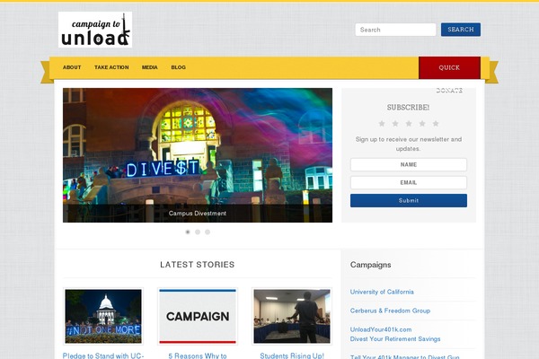 Campaign theme site design template sample