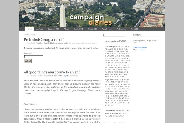 campaigndiaries.com site used K2