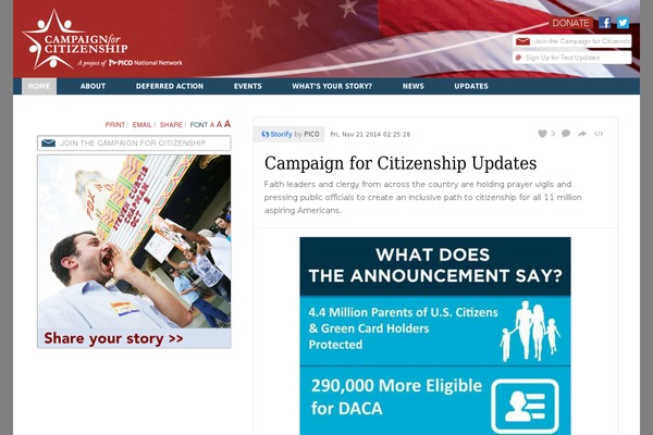 campaignforcitizenship.org site used Cc