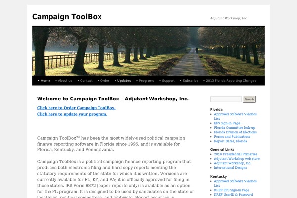 Twenty Ten theme site design template sample
