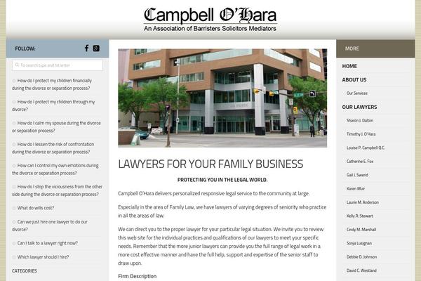 campbellohara.com site used Mesmerize-pro