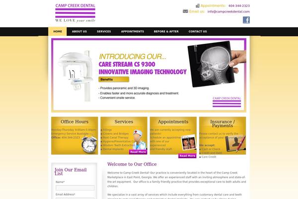 Creek theme site design template sample