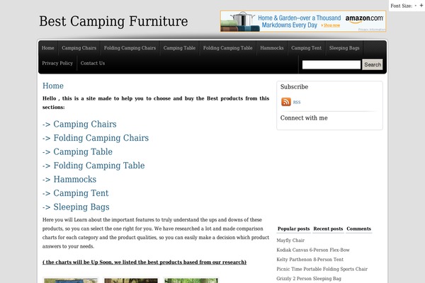 campingfurnitures.com site used Azontheme
