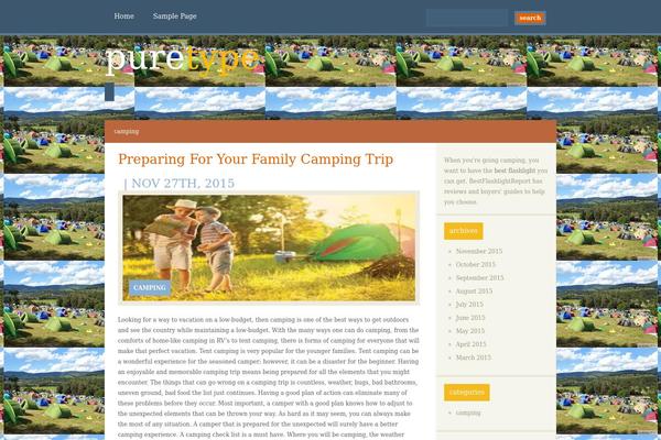 Puretype theme site design template sample
