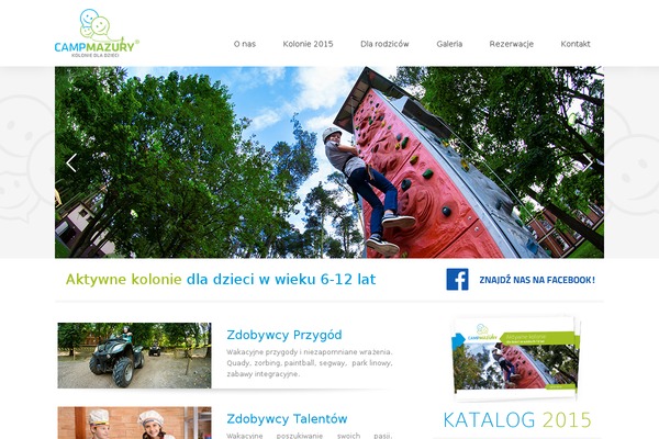 Camp theme site design template sample