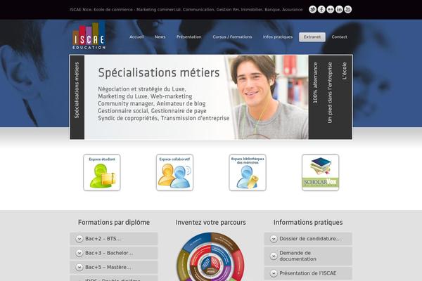 campus-iscae.com site used Iscae-nice-theme