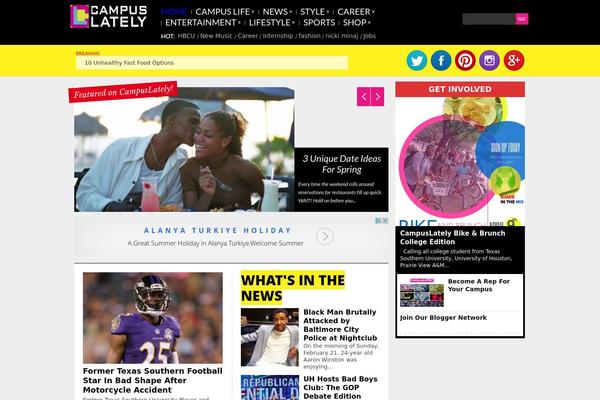 Weekly News theme site design template sample