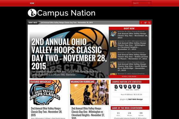 Gameday theme site design template sample