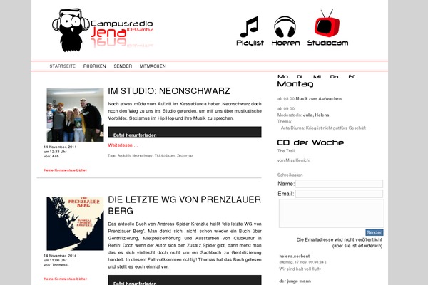 campusradio-jena.de site used Campusradiojenawptemplate