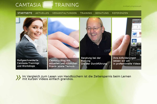 camtasia-training.de site used Camtasia2020
