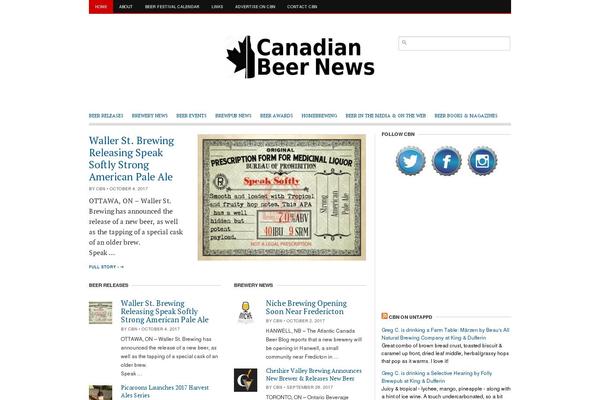 canadianbeernews.com site used Infinity News