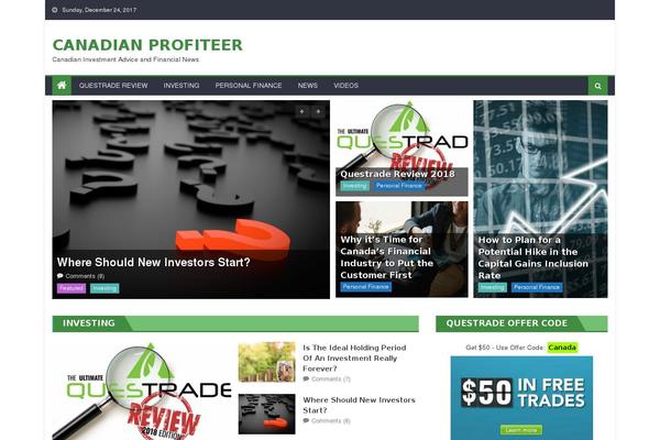 WP FanZone theme site design template sample