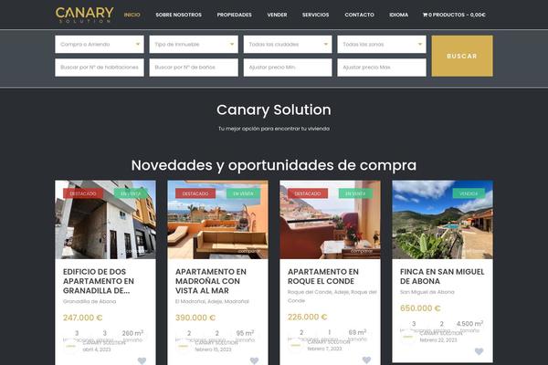 canarysolution.com site used Wp Estate