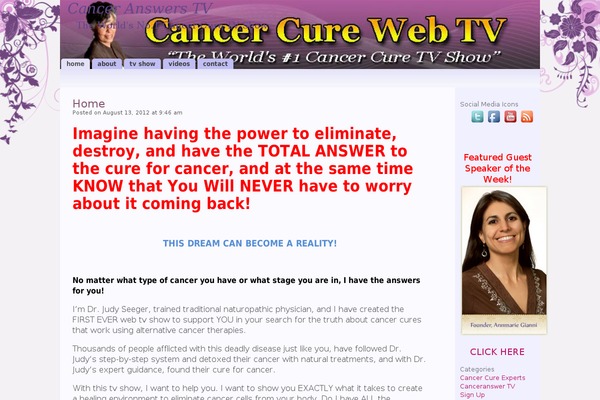 canceranswers.tv site used Purple Pastels