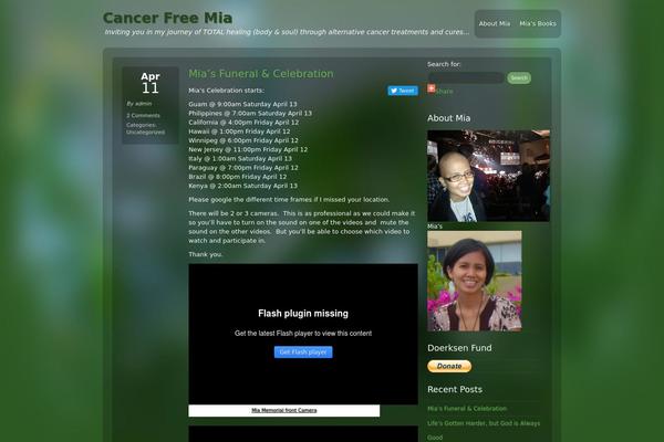 cancerfreemia.com site used Dewdrop