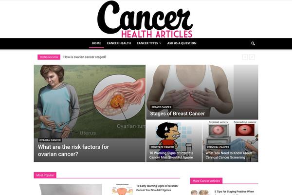 cancerhealtharticles.com site used Book Landing Page
