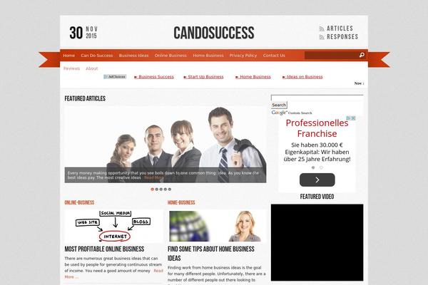 Reporter theme site design template sample