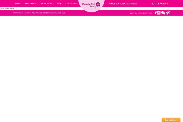 Candy theme site design template sample