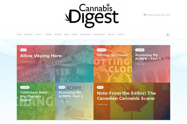 Editorial theme site design template sample