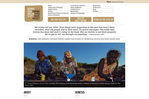 canningstockrouteproject.com site used Csr
