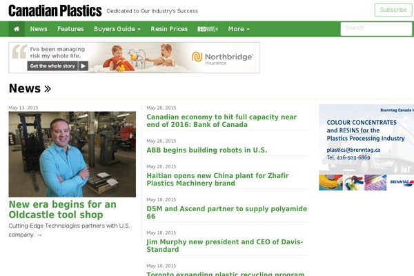 canplastics.com site used Strappress