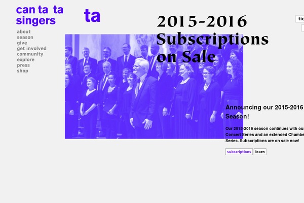 cantatasingers.org site used Cstheme