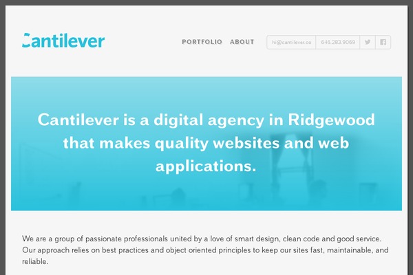 cantilever.co site used Cantilever