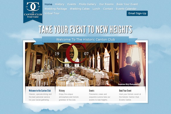 Sky theme site design template sample