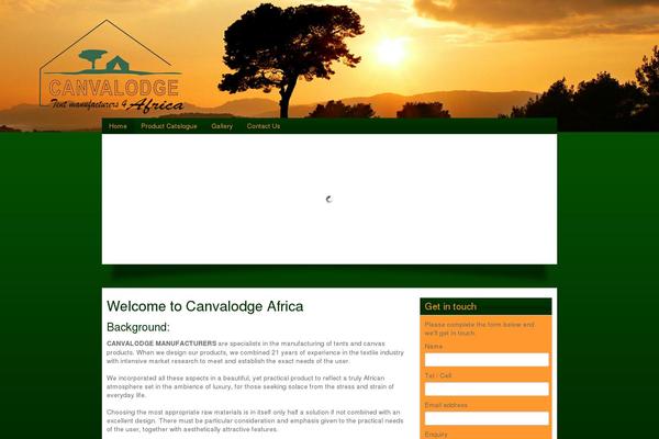 canvalodge.co.za site used Clean Style One