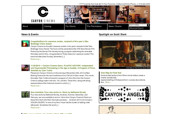 canyoncinema.com site used Canyon