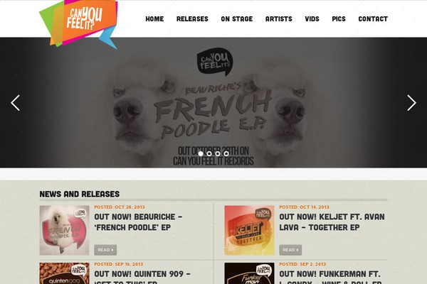 Site using Beatport Discography shortcode plugin