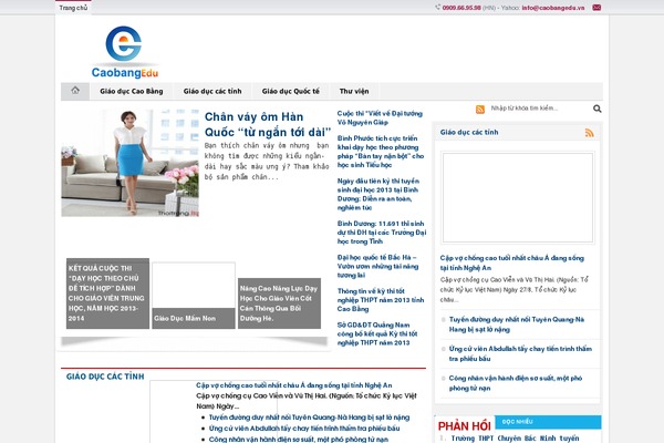 caobangedu.vn site used BlogMagazine