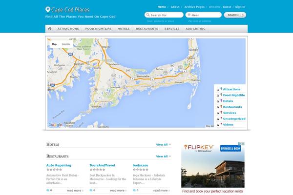 GeoPlaces theme site design template sample