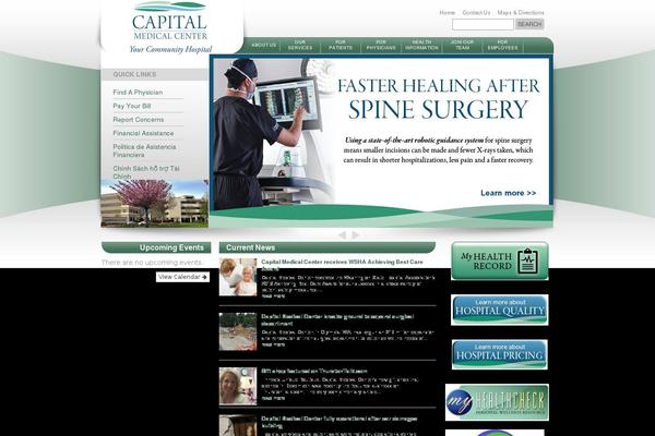 Hospital theme site design template sample