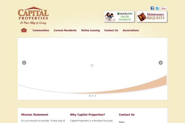 Cascadia theme site design template sample