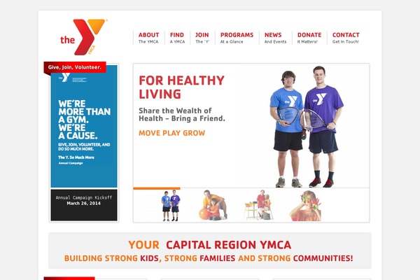 Ymca theme site design template sample