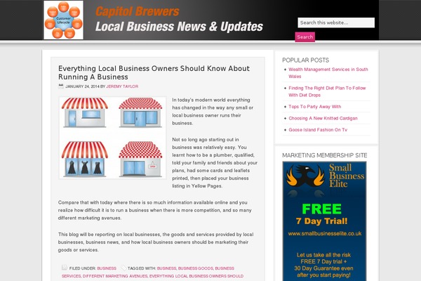 Magazine theme site design template sample