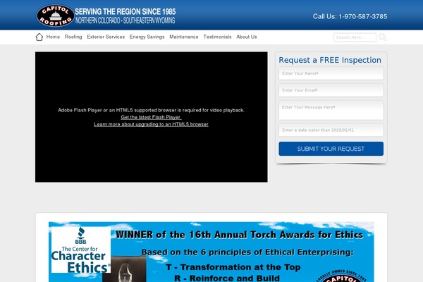 capitolroofinginc.com site used Offlinebiz